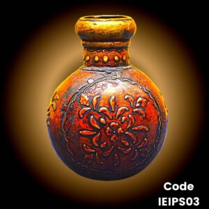 Hand Painted iron Pot 'Kudia' with Ethnic Motif Design