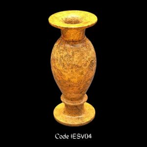 Yellow Marble wide Mouth Vase