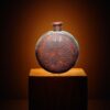 Hand Painted iron Pot 'Kudia' with Copper Colored Motif