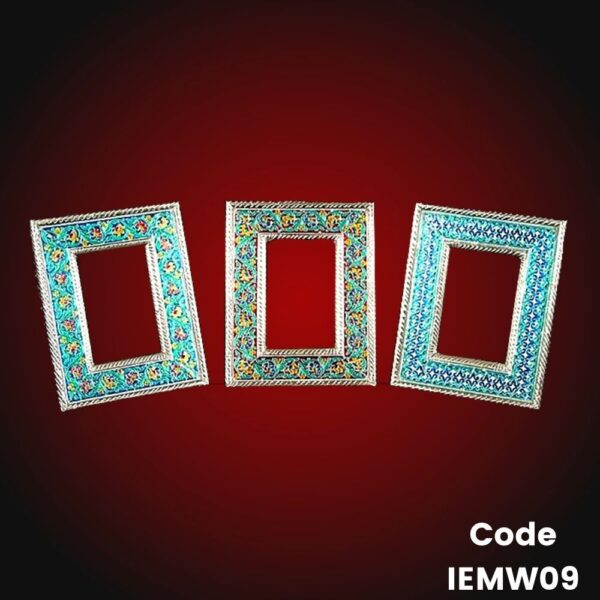 Meenakari Handcrafted photo frames set of three