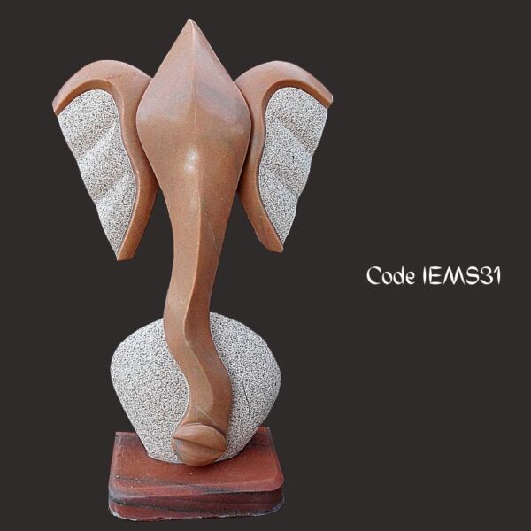 abstract marble statue of Lord Ganesha is in Pink Marble