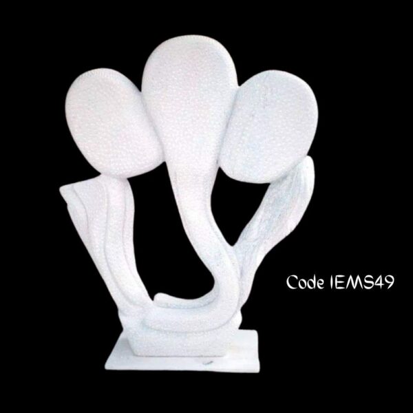 abstract statue of Lord Ganesha is in Carrera white Marble