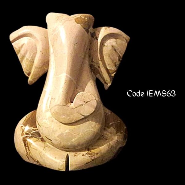 Traditional marble statue of Lord Ganesha in Italian Calacatta Marble