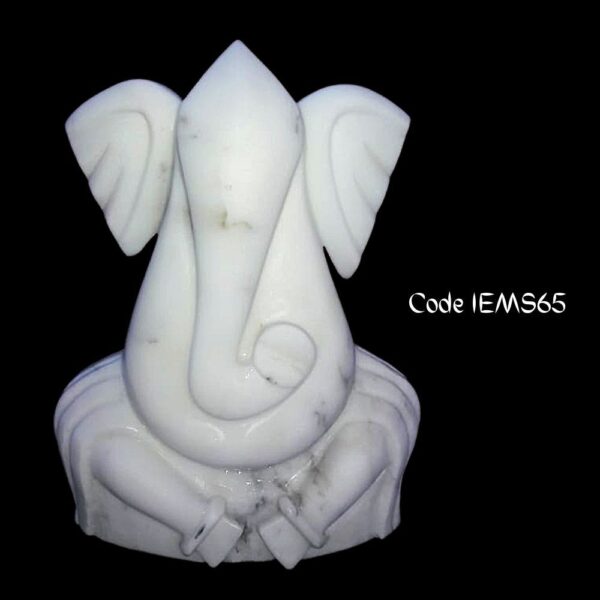 GANESHA IN SATVARIO WHITE MARBLE