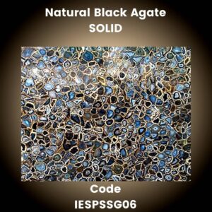 NATURAL BLACK AGATE SEMI PRECIOUS STONE SLAB SOLID