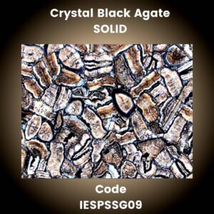 CRYSTAL BLACK AGATE SEMI PRECIOUS STONE SLAB SOLID
