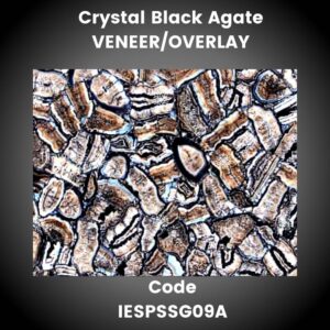 CRYSTAL BLACK AGATE SEMI PRECIOUS STONE SLAB