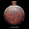 Hand Painted iron Pot 'Kudia' with Copper Colored Motif