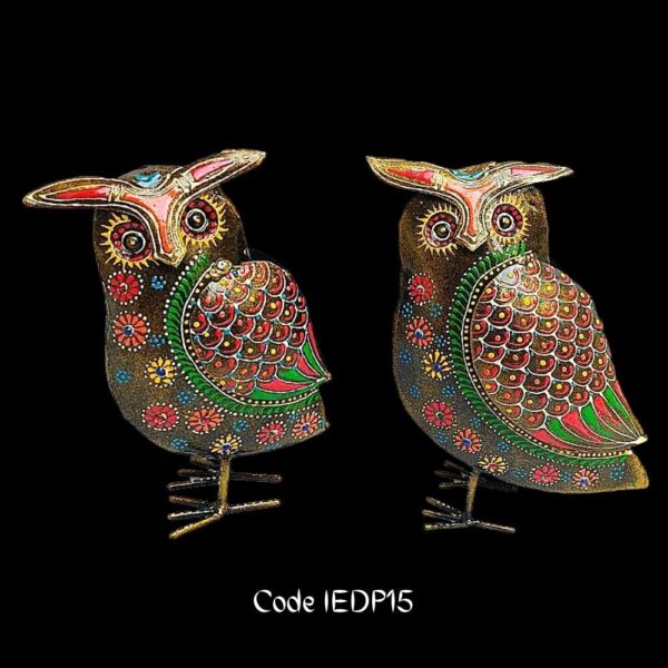 Home Décor Set of Decorative Metal Owls