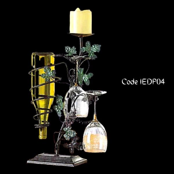 Home Décor Bottle and Glass Holder cum candle stand