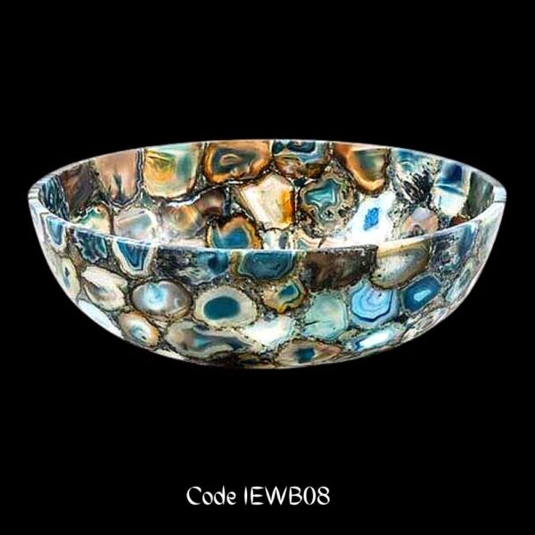 Blue Agate Brazilian Semi precious stone Wash basin and Counter sink