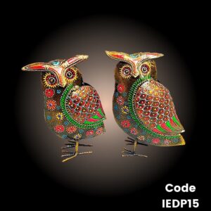 Home Décor Set of Decorative Metal Owls