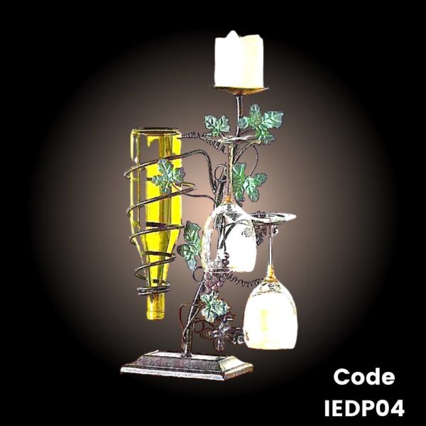 Home Décor Bottle and Glass Holder cum candle stand