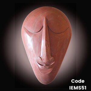 contemporary marble sculpture of a Mask has been made from Pink Marble
