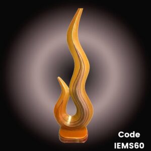 Modern Art marble statue of flames in Jaisalmer Yellow Marble