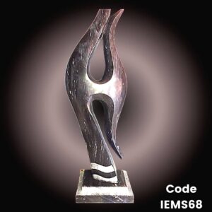 CONTEMPORARY ABSTRACT MARBLE SCULPTURE IN HAVELI BLACK MARBLE