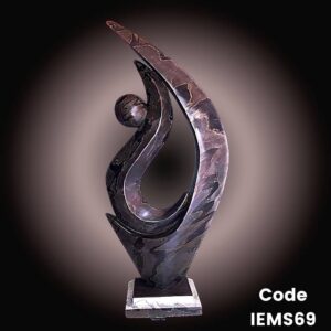 CONTEMPORARY ART MARBLE SCULPTURE IN BLACK MARBLE