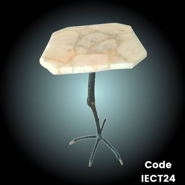 Quartz Semi Precious Stone Corner Table with Square Top