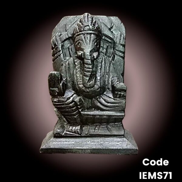 Ganesh Statue in Black Marble Small