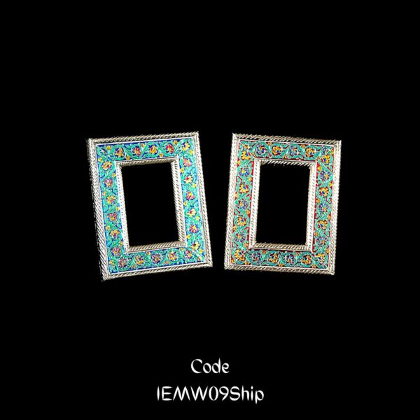 Iliziencraft's Meenakari Handcrafted photo frames set of two shipping